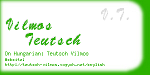 vilmos teutsch business card